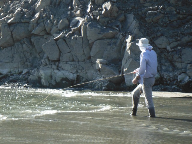 Mark likes to try to impersonate Lawrence of Arabia when he goes fishing.