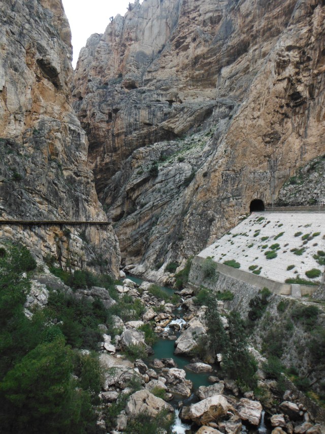 On the right is the entrance to a railway tunnel