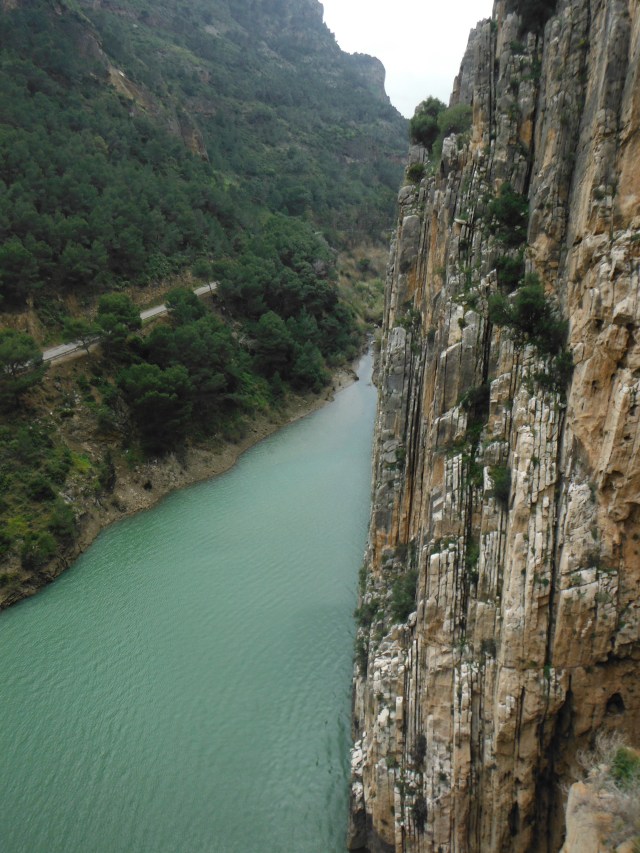 We tried to estimate the height of this cliff - we figured it rises straight up about 400 feet