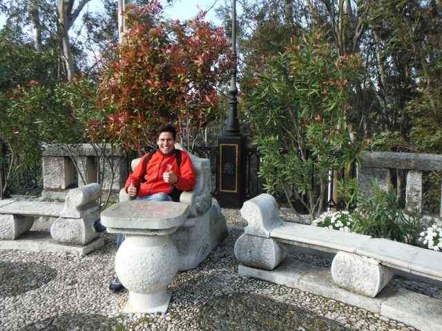 Julio sits on the King´s chair