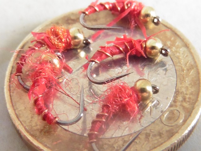 These are the nymphs which I use. Today all of the fish were taken on one and I didn´t need any of the spares.